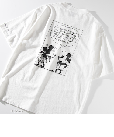 coen限定/Disney（ディズニー）ヴィンテージライクTシャツ