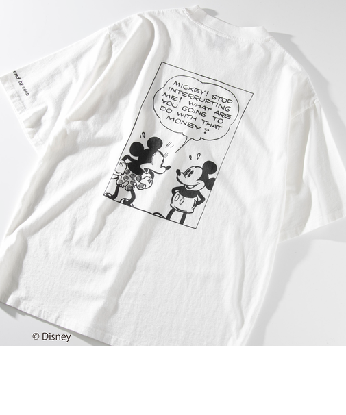 coen限定/Disney（ディズニー）ヴィンテージライクTシャツ