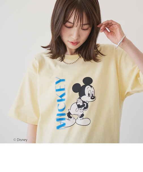 【MICKEY(ミッキー) / 別注】アソートカラフルロゴプリントユニTシャツ