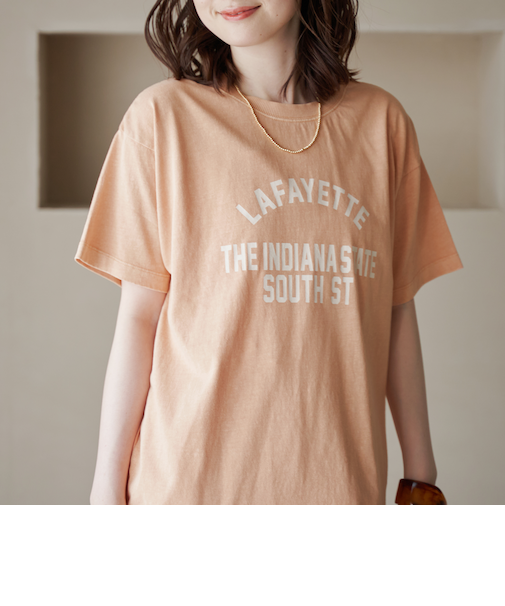 ピグメントアソートロゴプリントTシャツ