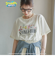 【SpongeBob / スポンジ・ボブ 別注】グラフィックプリントUNI-Tシャツ
