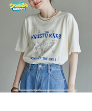 【SpongeBob / スポンジ・ボブ 別注】グラフィックプリントUNI-Tシャツ