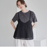 【セットアイテム】クロシェVキャミセットT