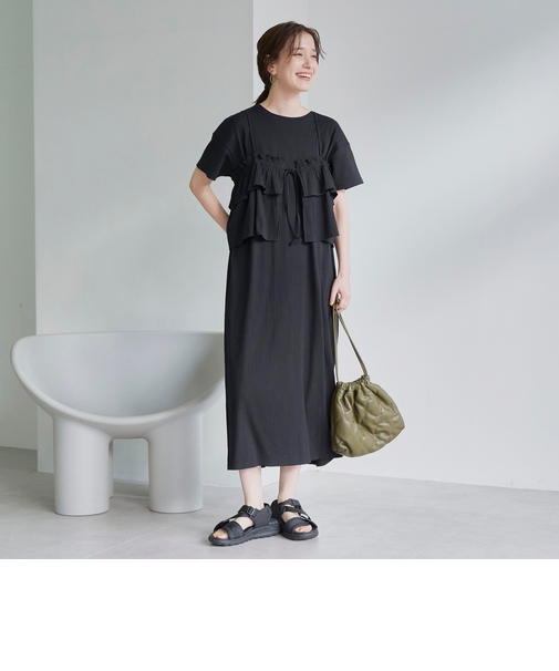 【セットアイテム】キャミセットリブワンピース