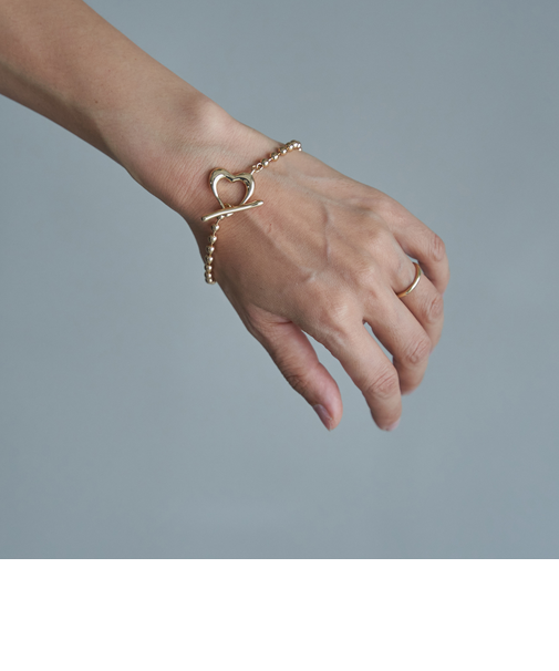 ハートマンテルボールチェーンブレスレット