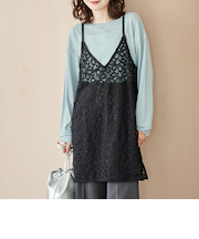 レースキャミソールワンピース