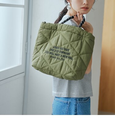 【再入荷/新色登場】ロゴ刺繍キカキルトショルダーバッグ（Mサイズ）