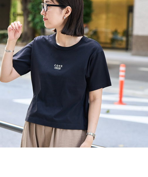 COENロゴ刺繍コンパクトTシャツ