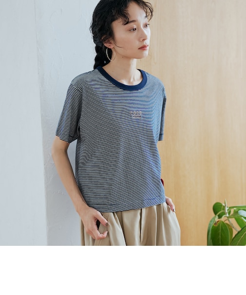 【新色登場】coen（コーエン）ロゴ刺繍コンパクトTシャツ