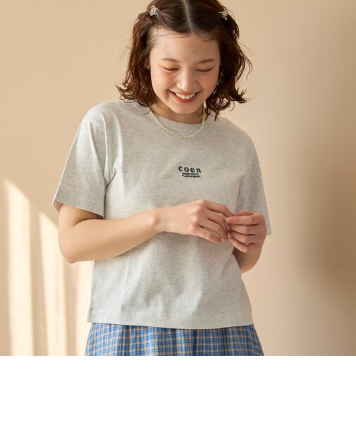 【新色登場】coen（コーエン）ロゴ刺繍コンパクトTシャツ