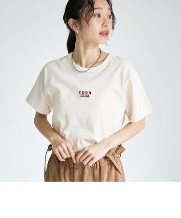 【新色登場】coen（コーエン）ロゴ刺繍コンパクトTシャツ