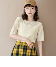 シアーベロアハーフスリーブTシャツ