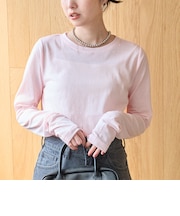 【再入荷/新色登場/WEB限定カラー/10色展開】コットンナイロンシアークルーロンT(インフルエンサー紹介アイテム)