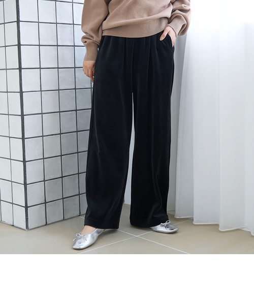 スピックアンドスパン　ベロアイージーパンツ　完売 セール】ベロアイージーパンツ（その他パンツ）｜Spick & Span