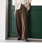 フェレットライクベロアイージーワイドパンツ