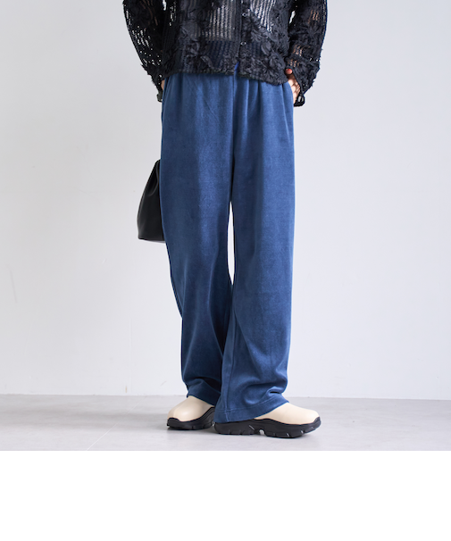 フェレットライクベロアイージーワイドパンツ