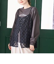 【セットアイテム】ドビーシフォンキャミソール セットロゴロンT
