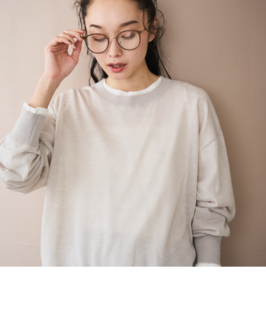 【UVカット】オータムシアークルーネックニット