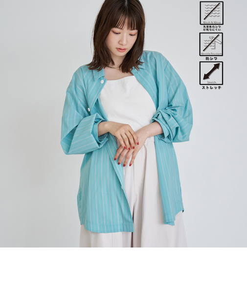 楽はおり柄アソートシャツ【ストレッチ、防シワ】
