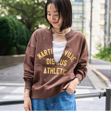 【WEB限定・DISCUS（ディスカス） 】スキッパーUネック裏毛スウェット