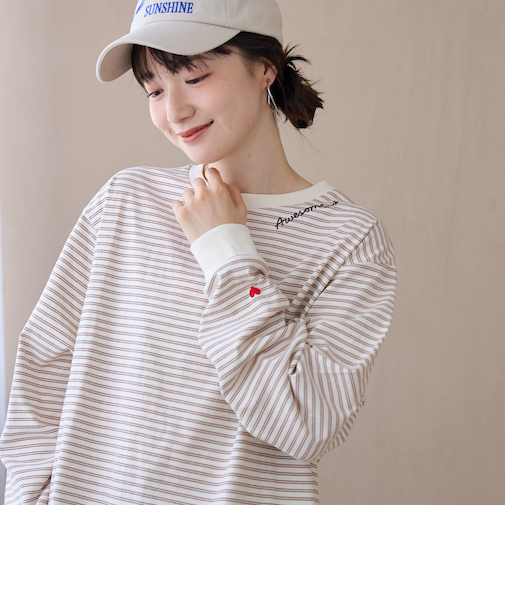 【再入荷・新色追加】ハートモチーフアソートロンT（WEB限定カラーあり）