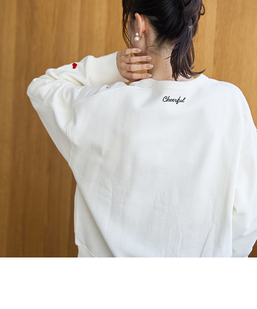 【再入荷・新色登場】ハートモチーフ裏毛カーディガン