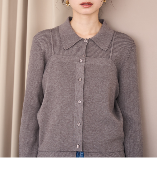 ウール混 ソウバリニットキャミソール