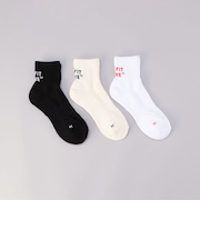 Healthknit（ヘルスニット）バックロゴソックス【３足セット】