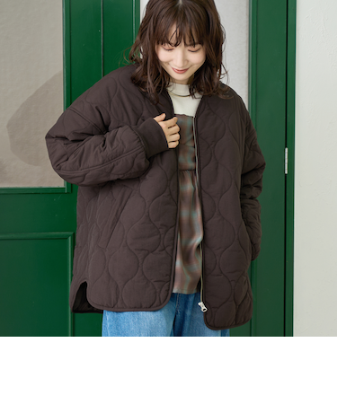 【大人気再登場！撥水・洗える】撥水キルトブルゾン