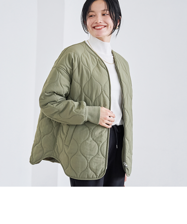 【大人気再登場！撥水・洗える】撥水キルトブルゾン