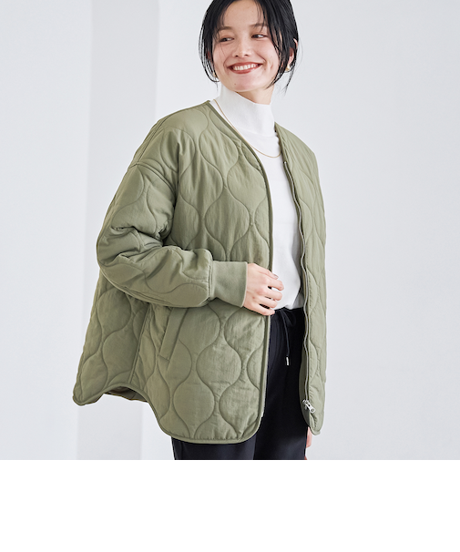 【大人気再登場！撥水・洗える】撥水キルトブルゾン