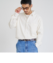 USA COTTONソフトフランネルシャツ（無地）