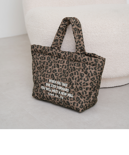 ロゴ刺繍 幾何柄 キルトランチトートバッグ｜コーエンの通販