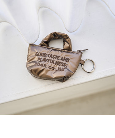 【ギフトにおすすめ/新色追加】ロゴ刺繍ミニポーチキーホルダー