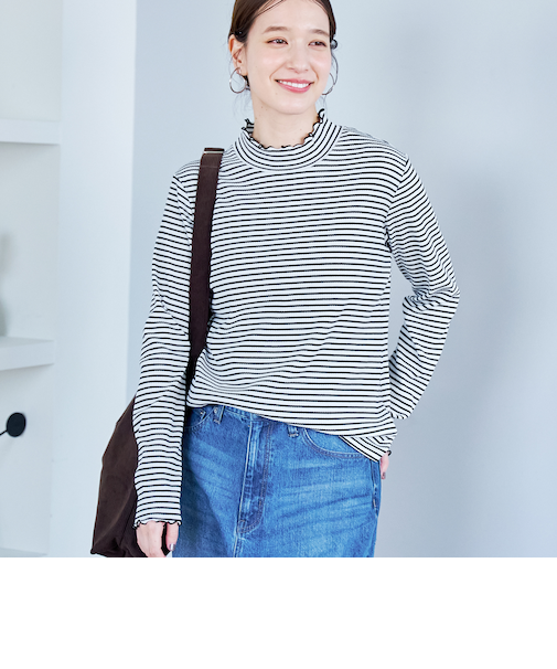 【定番】メロータートルネックロンT