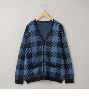 ショートフェザーニットカーディガン