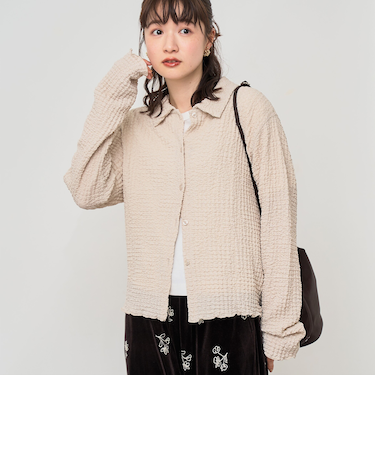 ポコポコショートシャツカーディガン