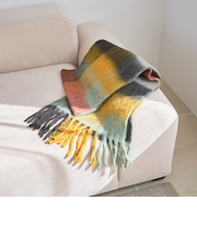 【PANKAJ（パンカジ）】チェックボリュームマフラー