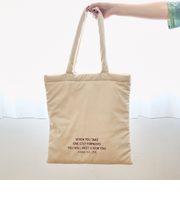 ロゴ刺繍コーデュロイトートバッグ