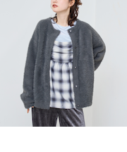 フェザーヤーンニットカーディガン