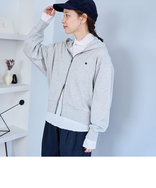 【POLO BCS（ポロ・ビーシーエス）別注】 裏毛ジップパーカー