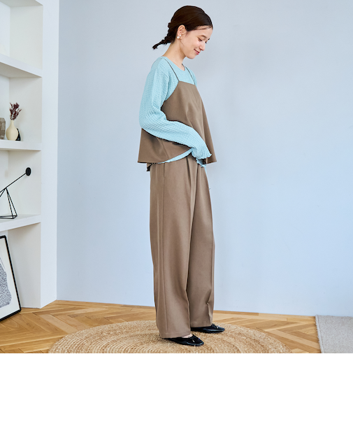 【セットアイテム】ウールライクキャミソールセットアップ