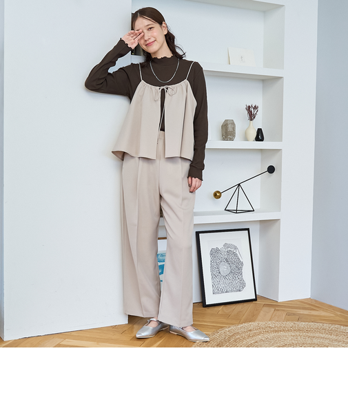 【セットアイテム】ウールライクキャミソールセットアップ