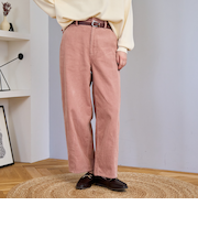 バイオウォッシュコーデュロイワイドパンツ