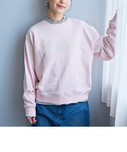 フロッキーロゴプリント裏毛スウェット