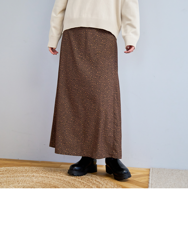 レオパードプリントフレアスカート