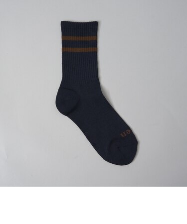 【再入荷/新色登場】coen（コーエン）ロゴラインリブソックス