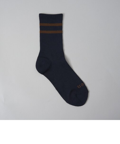 【再入荷/新色登場】coen（コーエン）ロゴラインリブソックス