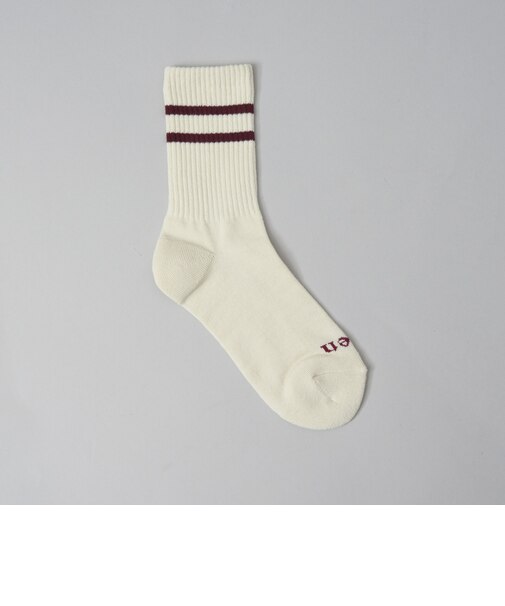 【再入荷/新色登場】coen（コーエン）ロゴラインリブソックス
