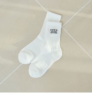 COENロゴ刺繍リブソックス
